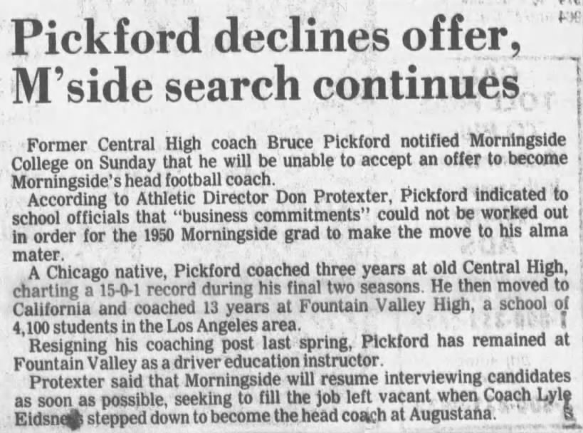1981 Pickford Declines Mside