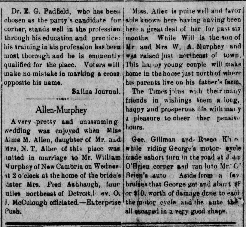 The Niles Recorder (New Cambria, KS) Thursday, September 24, 1914 page 1