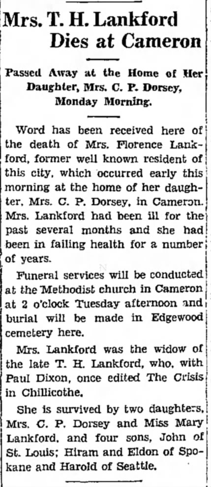 Florence Lankford Obit