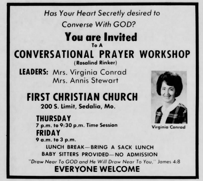 Conversational Prayer Workshop