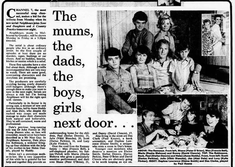 The mum, the dads, the boys, girls next door...