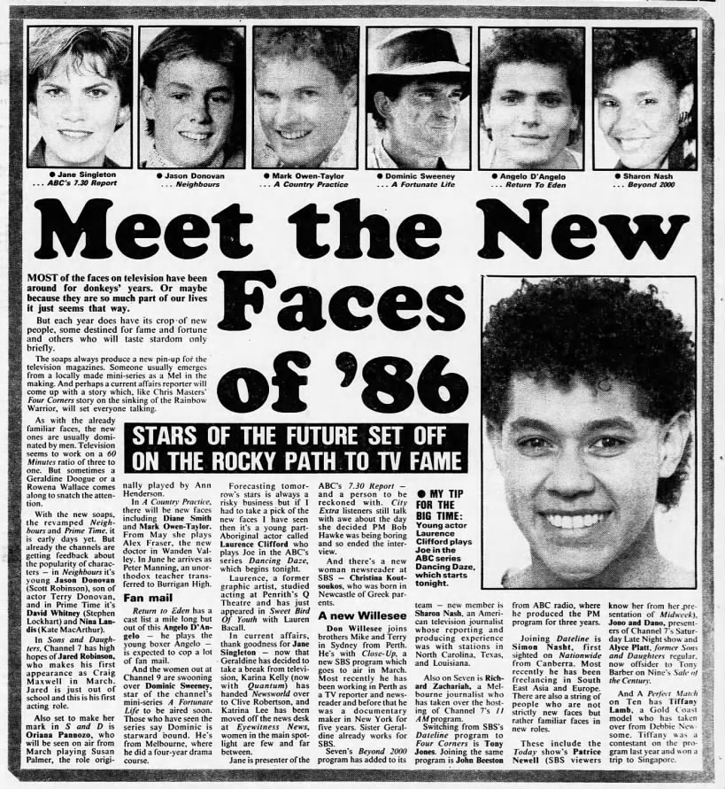 Meet the New Faces of '86