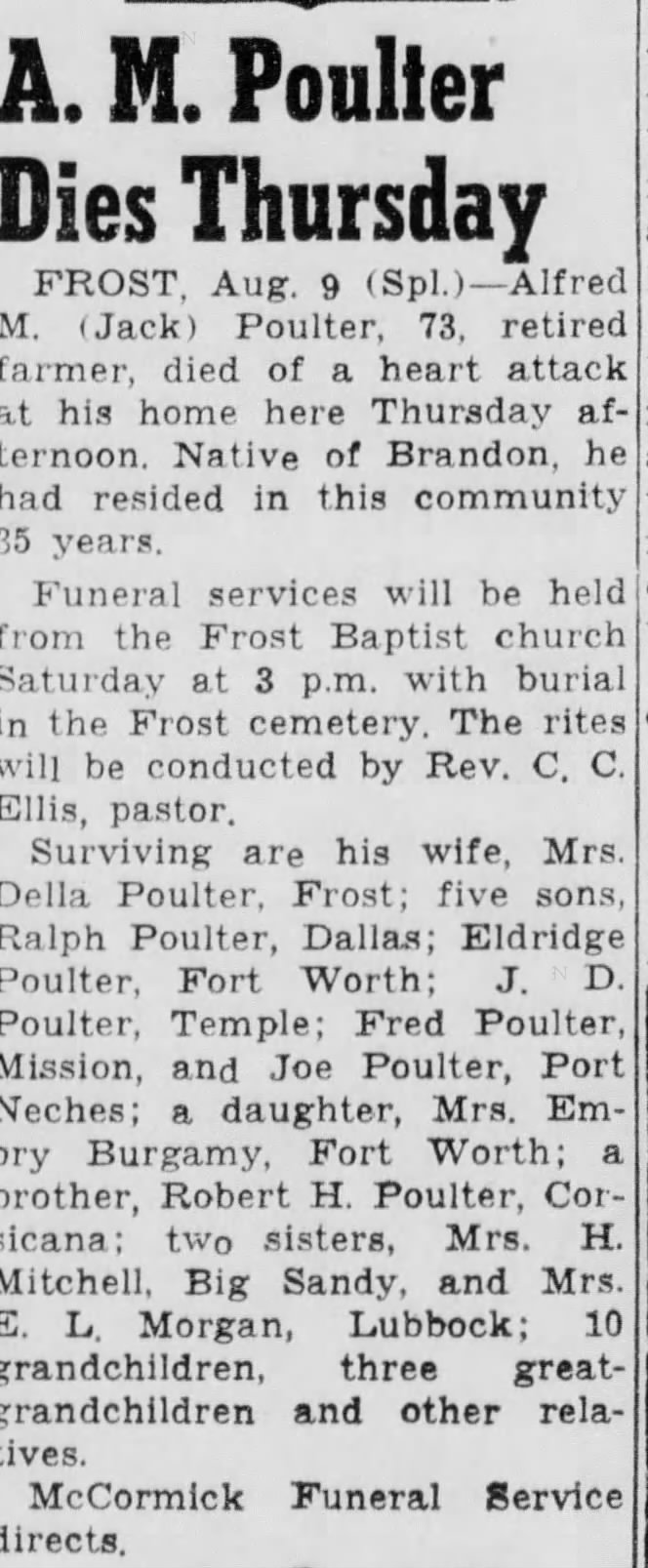 Obituary for A. N. Poulter