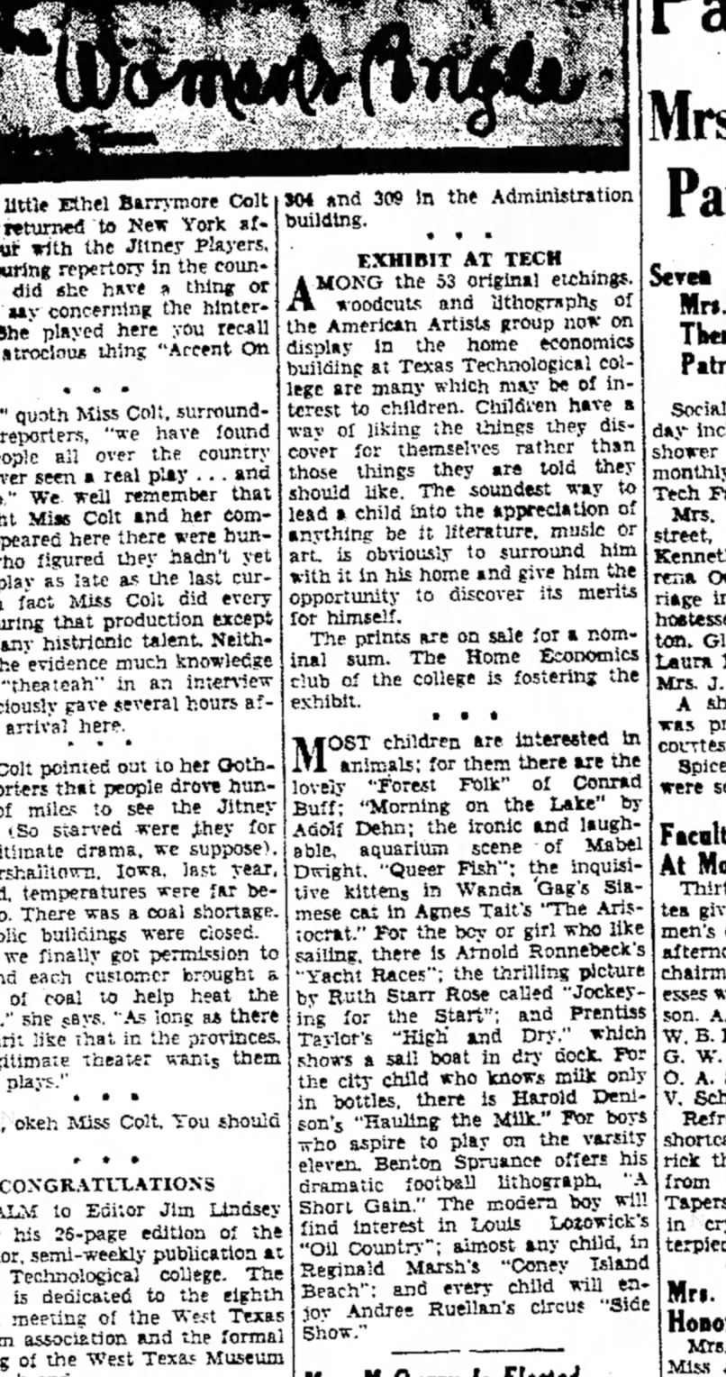 Lubbock Morning Avalanche (Lubbock, Texas), March 4, 1937, Thursday