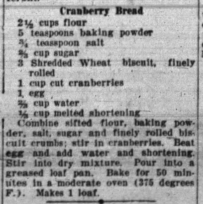 Cranberry Bread (1933)