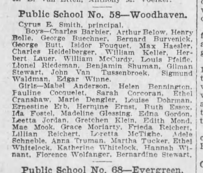Mook, Mae - graduates 1911
