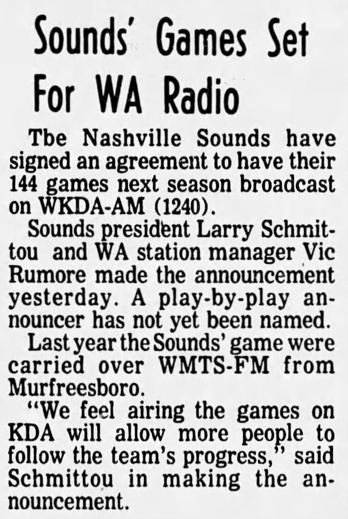 Sounds' Games Set for WA Radio