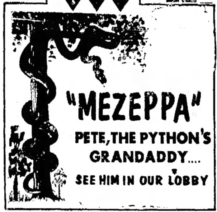 Mezeppa, Pete the Python's Grandaddy