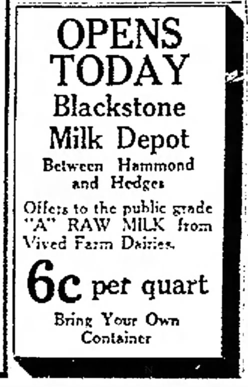 Blackstone Milk Depot, Vived Farm Dairies