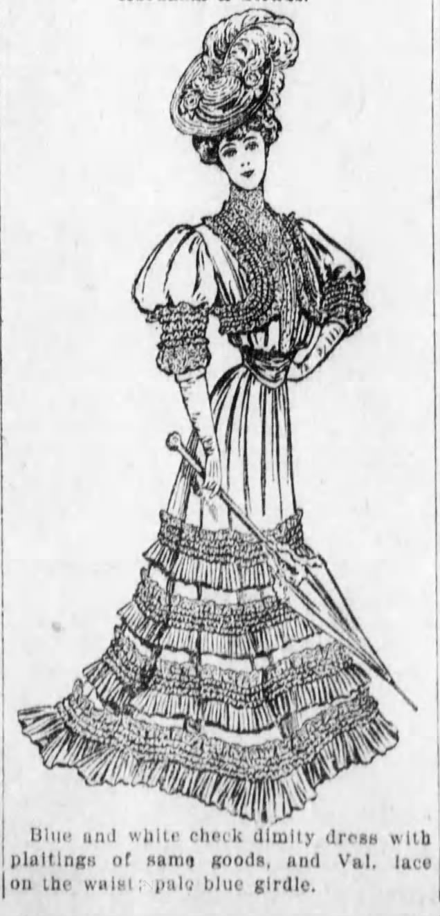 Ad for a fashionable New York lady, 1907.