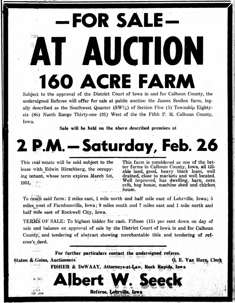 Carrol Daily Times Herald
Carroll, Iowa
Thursday, February 17, 1949
p7