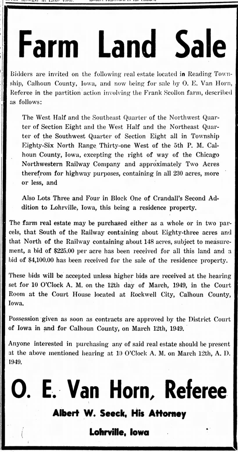Carrol Daily Times Herald
Carroll, Iowa
Saturday, March 5, 1949 p5