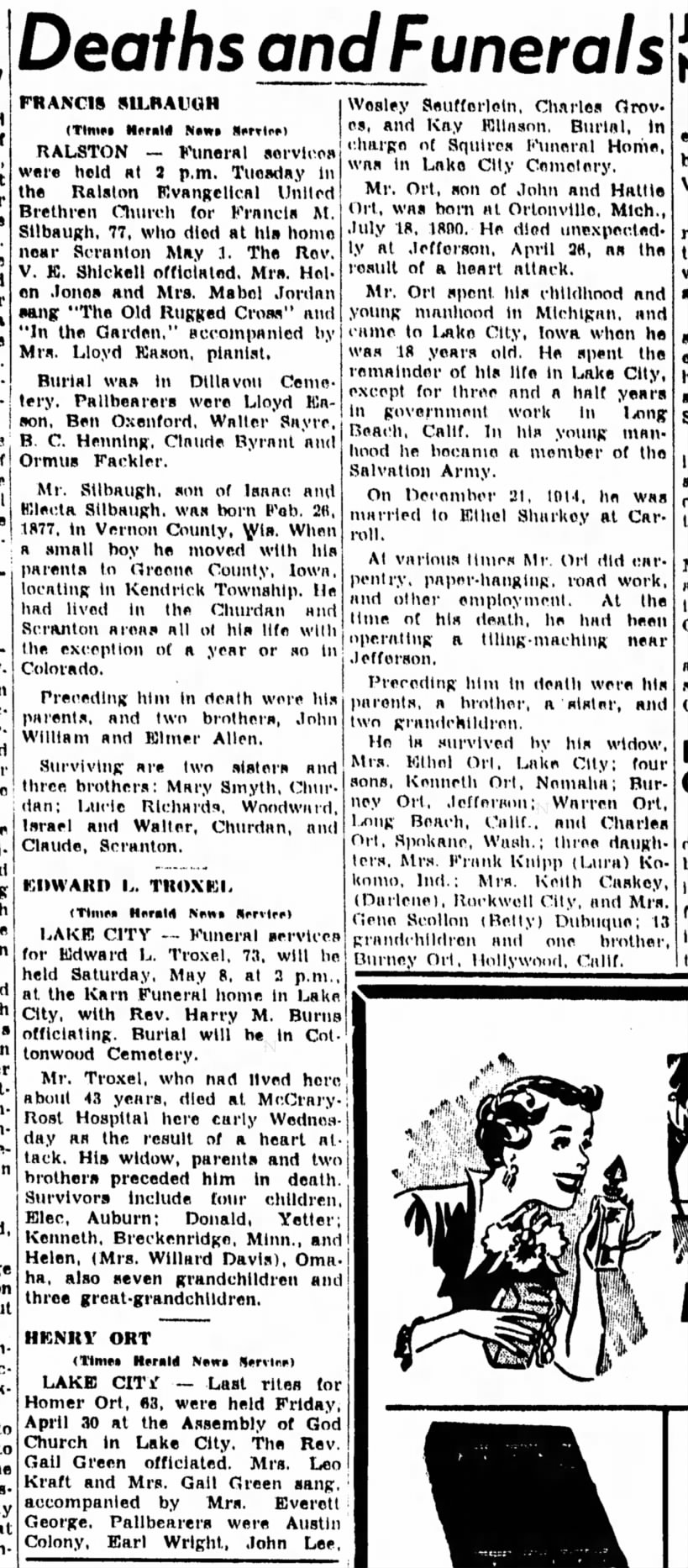 Carrol Daily Times Herald
Carroll, Iowa
Thursday, May 6, 1954
p5