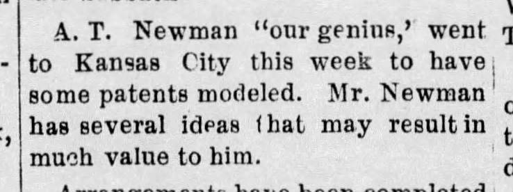 A.T. Newman, "our genius"