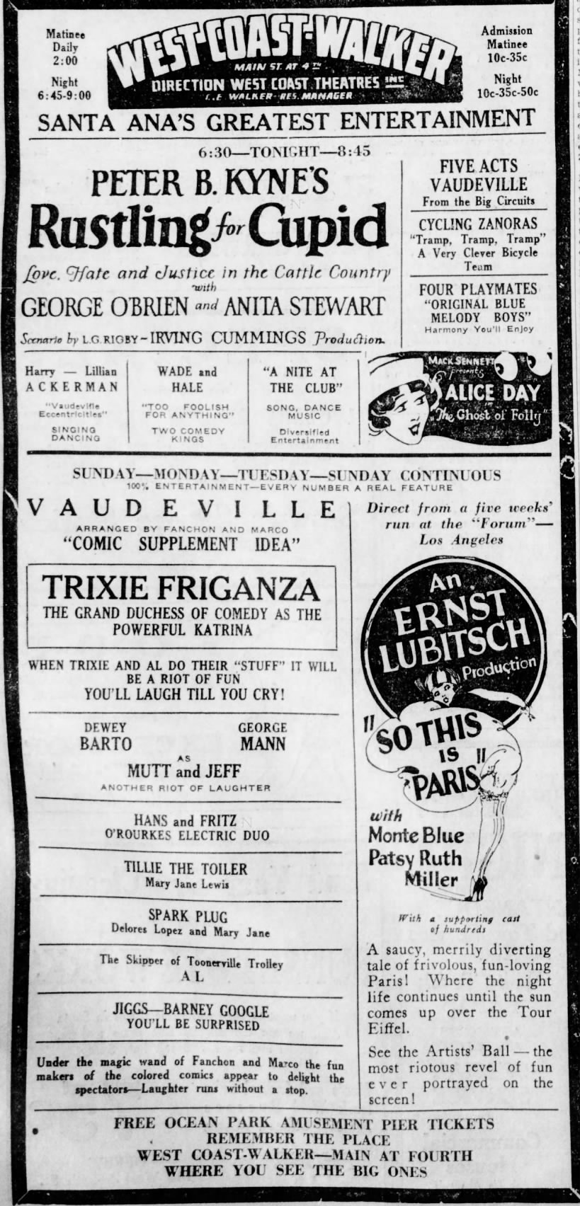 Santa Ana Register, Aug. 7, 1926
