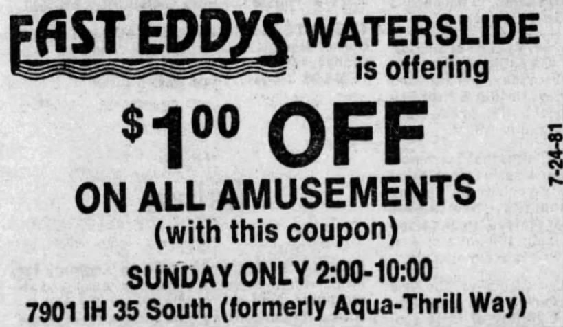 Fast Eddy's water slide