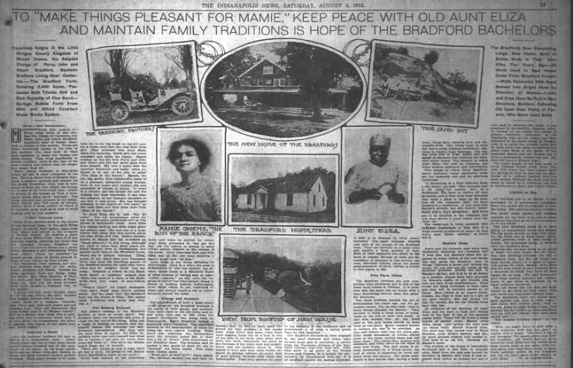 Bradfords Woods The Indianapolis News 03 Aug 1912 pg 13
