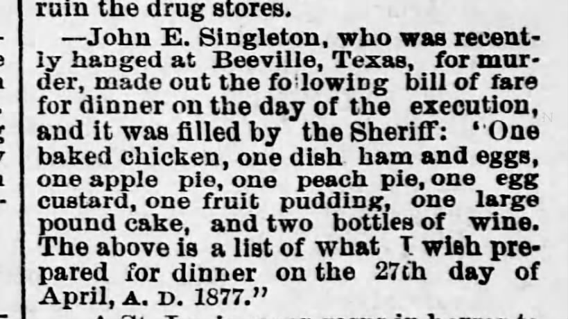 May 22, 1877!!! Hanged in Beeville