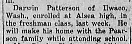 darwin patterson freshman enrollment 1934