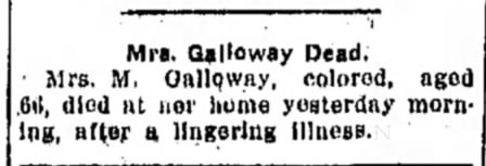 malissy galloway death notice 1916