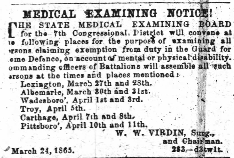 April 1, 1865, The Daily Conservative, Raleigh, NC