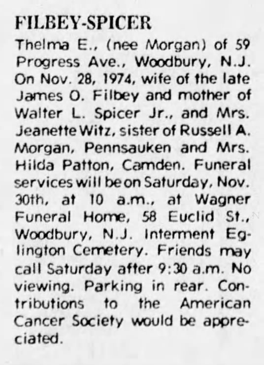 Filbey-Spicer_Jeanette - Courier Post 29 Nov 1974