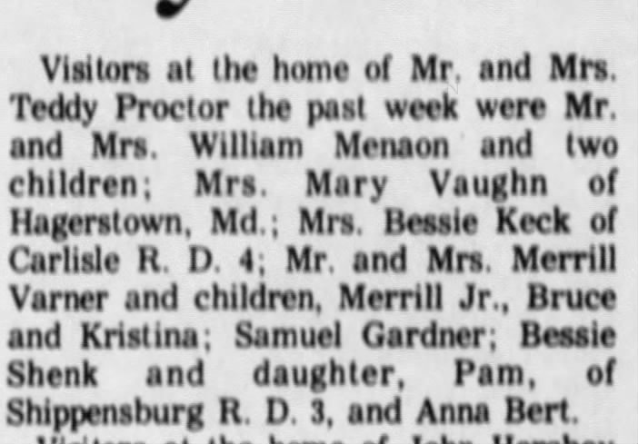 Bessie Shenk and daughter Pam, News-Chronicle, 30 Apr 1976, p16