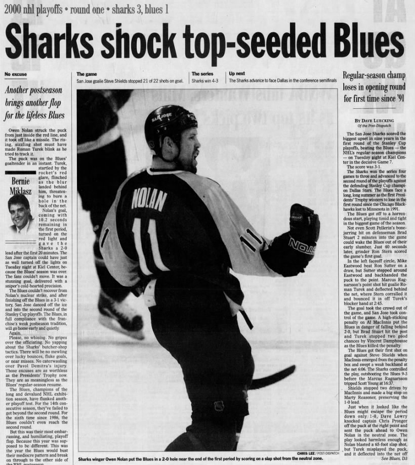 April 25, 2000: San Jose 3, Blues 1