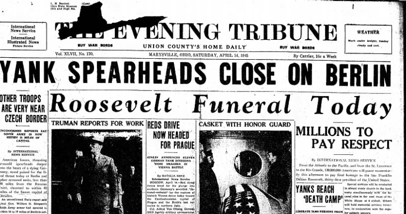 Roosevelt Funeral - April 14, 1945