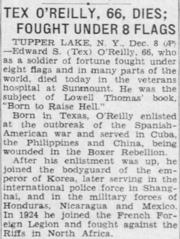12-09-1946 - Edward S. TEX O'REILLY Obituary - The Morning News - Page 13