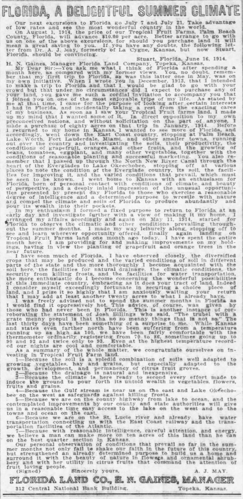 Kansas June 21, 1914