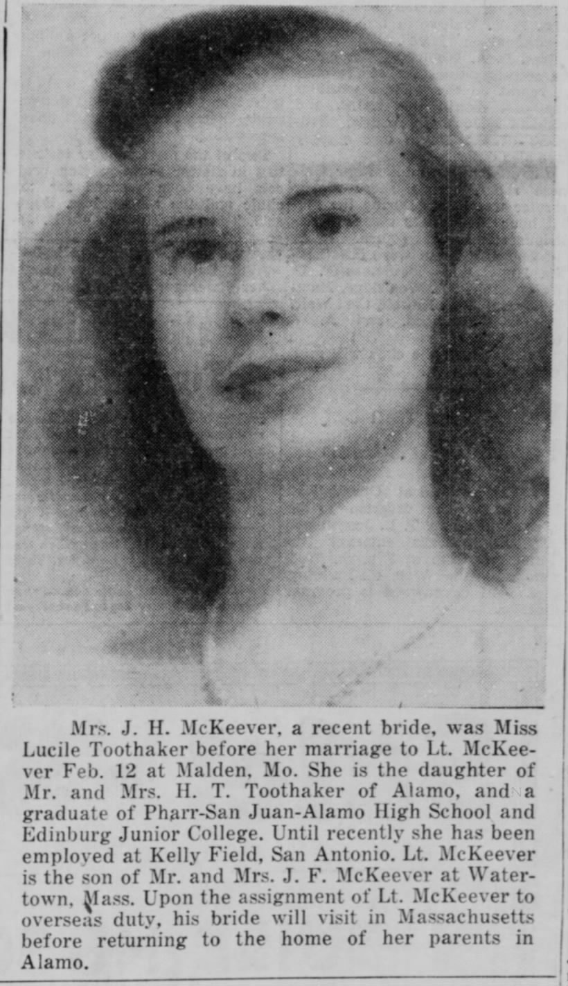 Photo of Lucile Toothaker McKeever