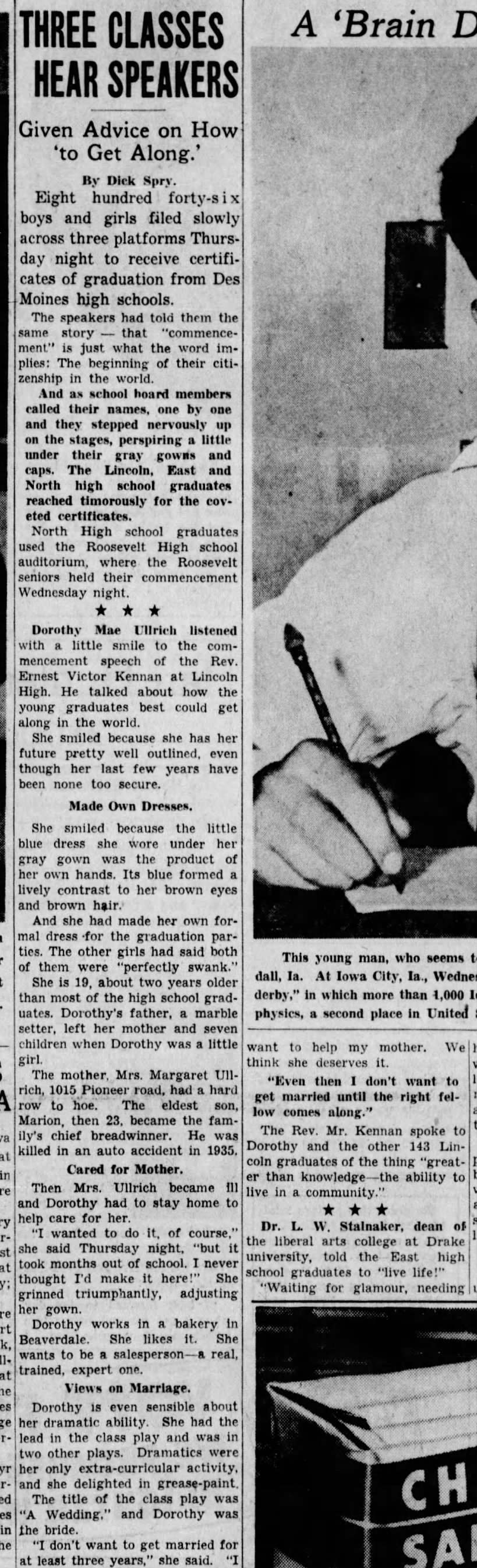 Des Moines Register
June 7, 1940
Dorothy Mae Ullrich