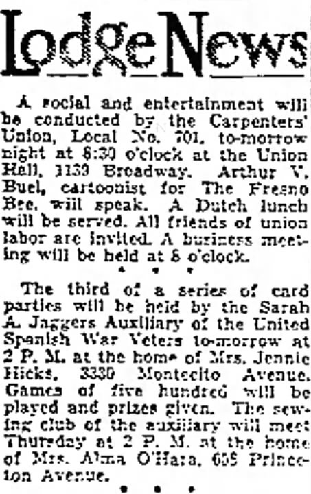 The Fresno Bee The Republican (Fresno,CA) 
23 Oct 1933