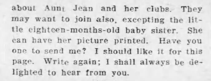second part of Joseph Fallon's letter to Aunt Jean.