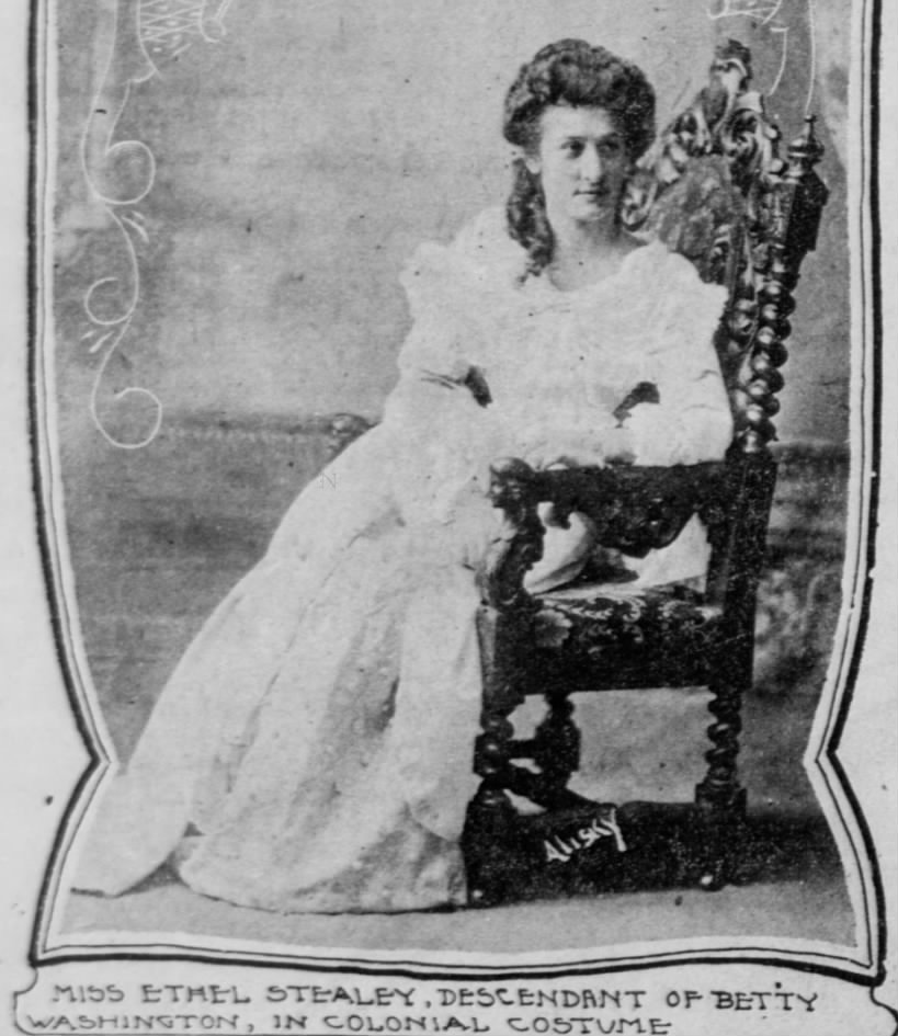 Ethel Stealey wearing period costume
