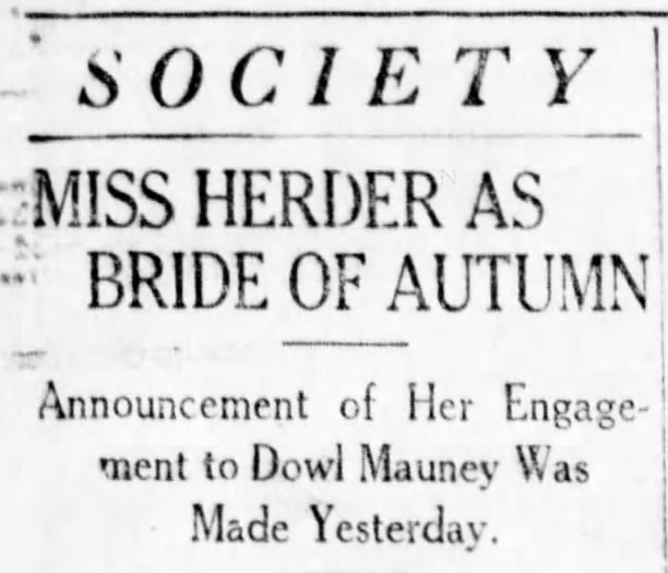 Ruth Herder- wedding announcement