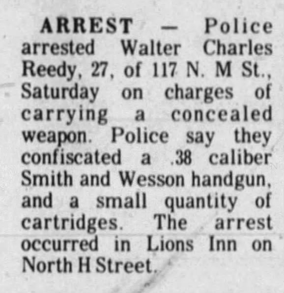 Arrest, 1Feb1971