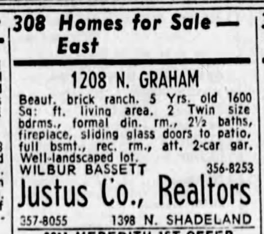 1208 N. Graham - real estate listing