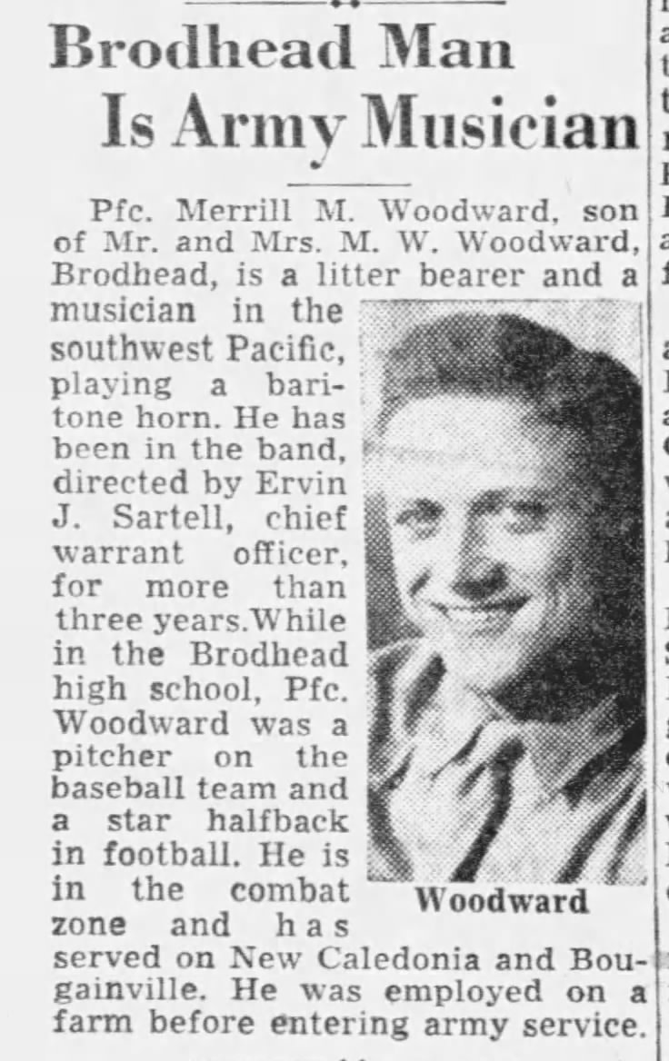 Merrill Woodward Army Musician