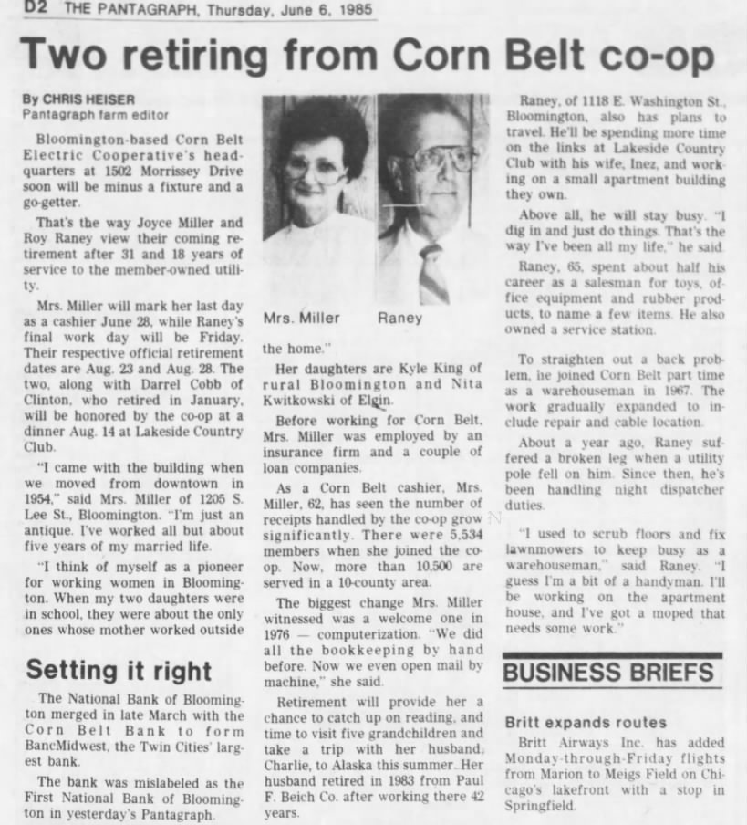 Roy Raney retiring from Corn Belt Electric