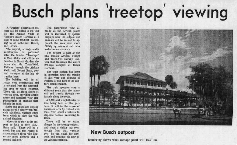 Tree-tops Busch Gardens, 1972.