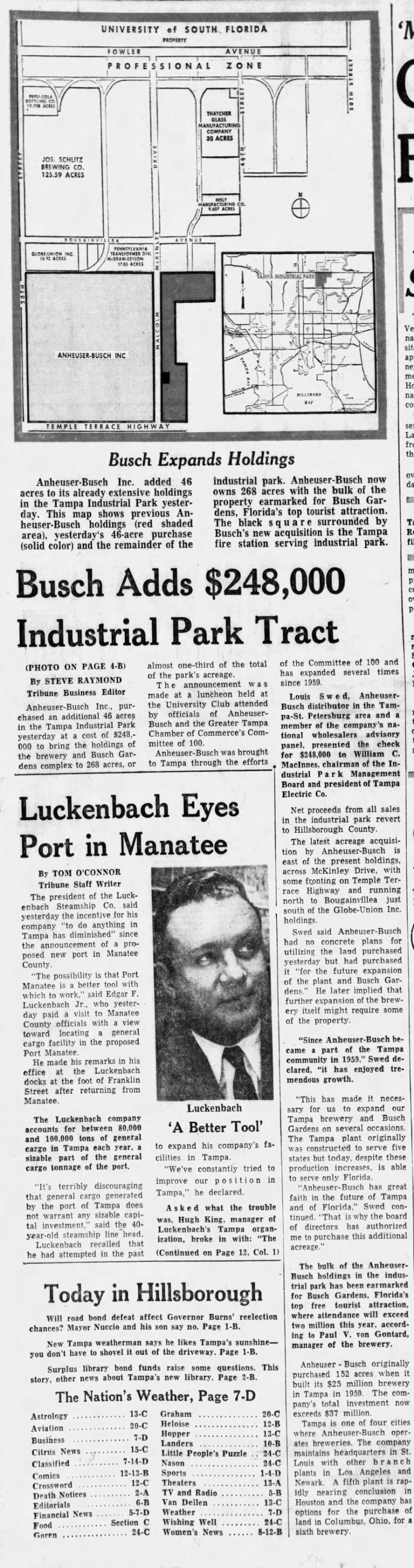 Busch Adds $248,000 Industrial Park Tract/Steve Raymond