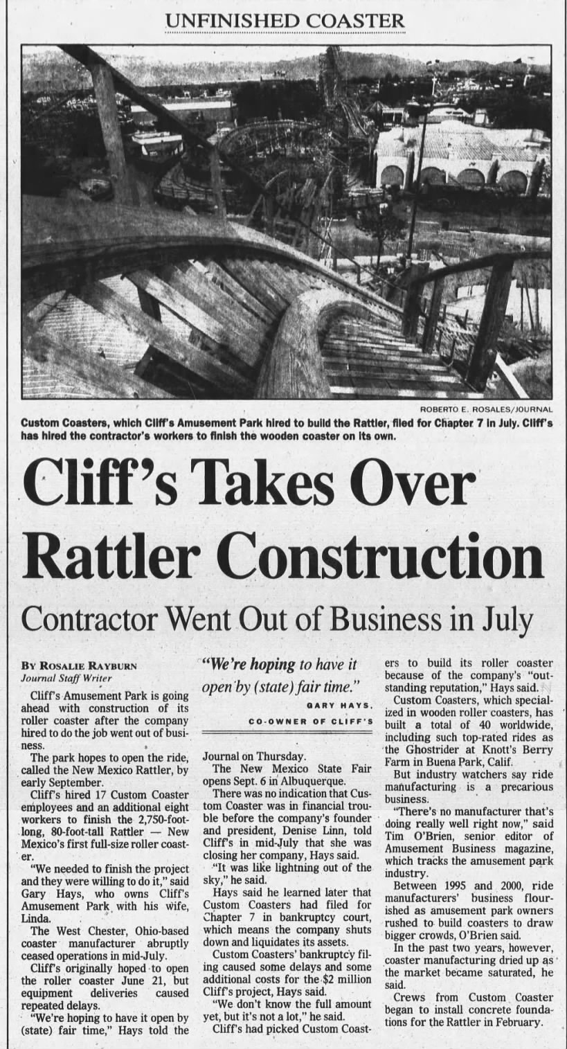 Cliff's Takes Over Rattler Construction/Rosalie Rayburn