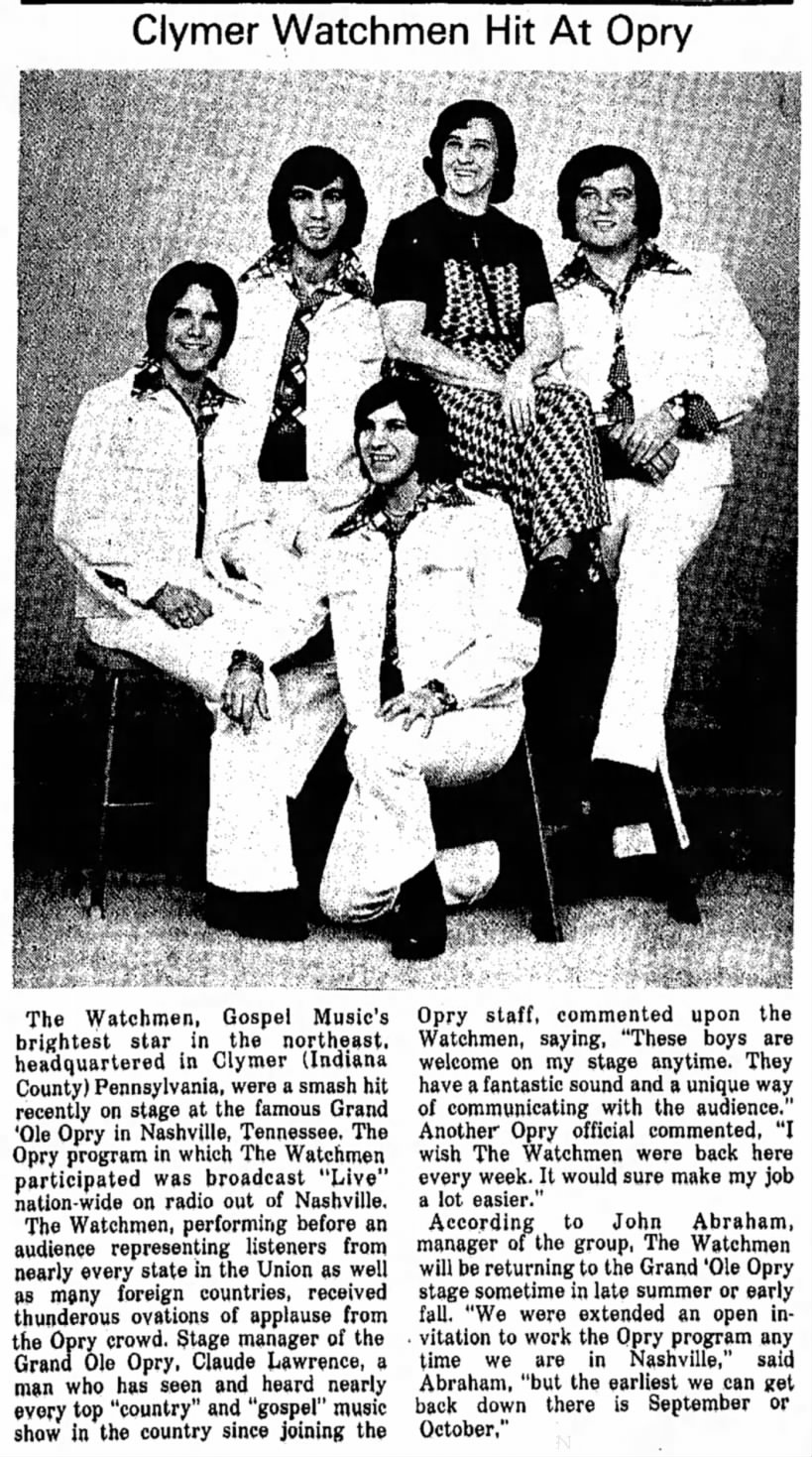 Opry Dubois Paper July 16 1974