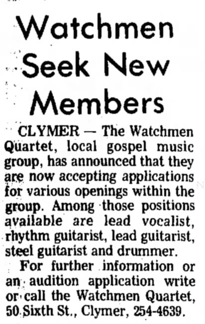 Seeking New Members Indiana Gazette July 16 1971