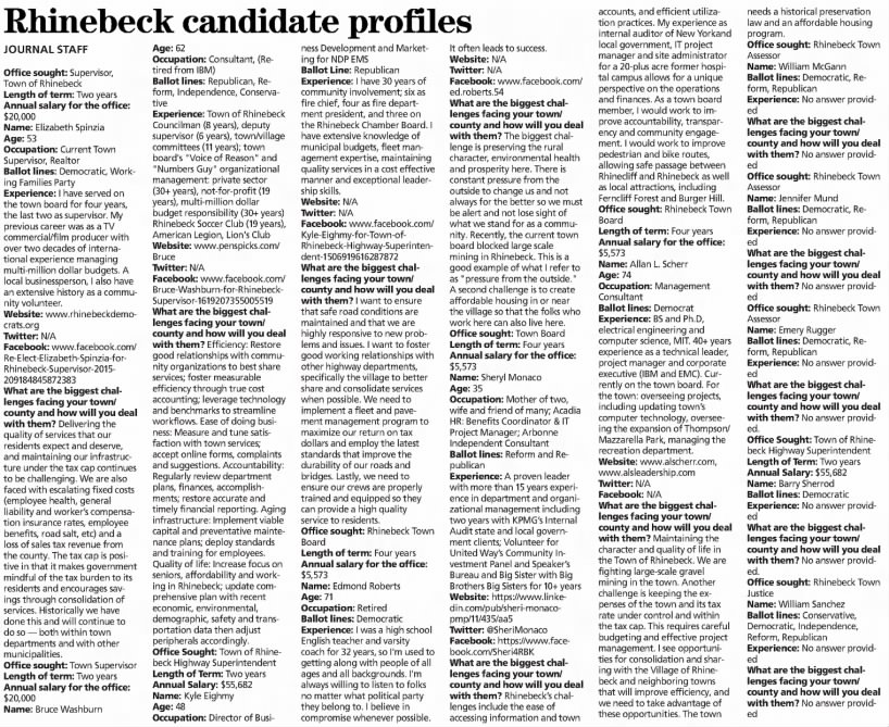 Rhinebeck candidate profiles
