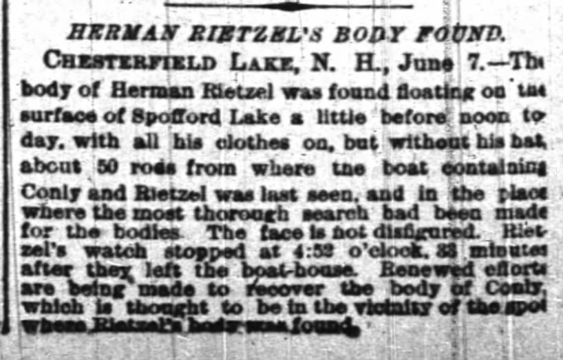 Herman Rietzel's Body Found