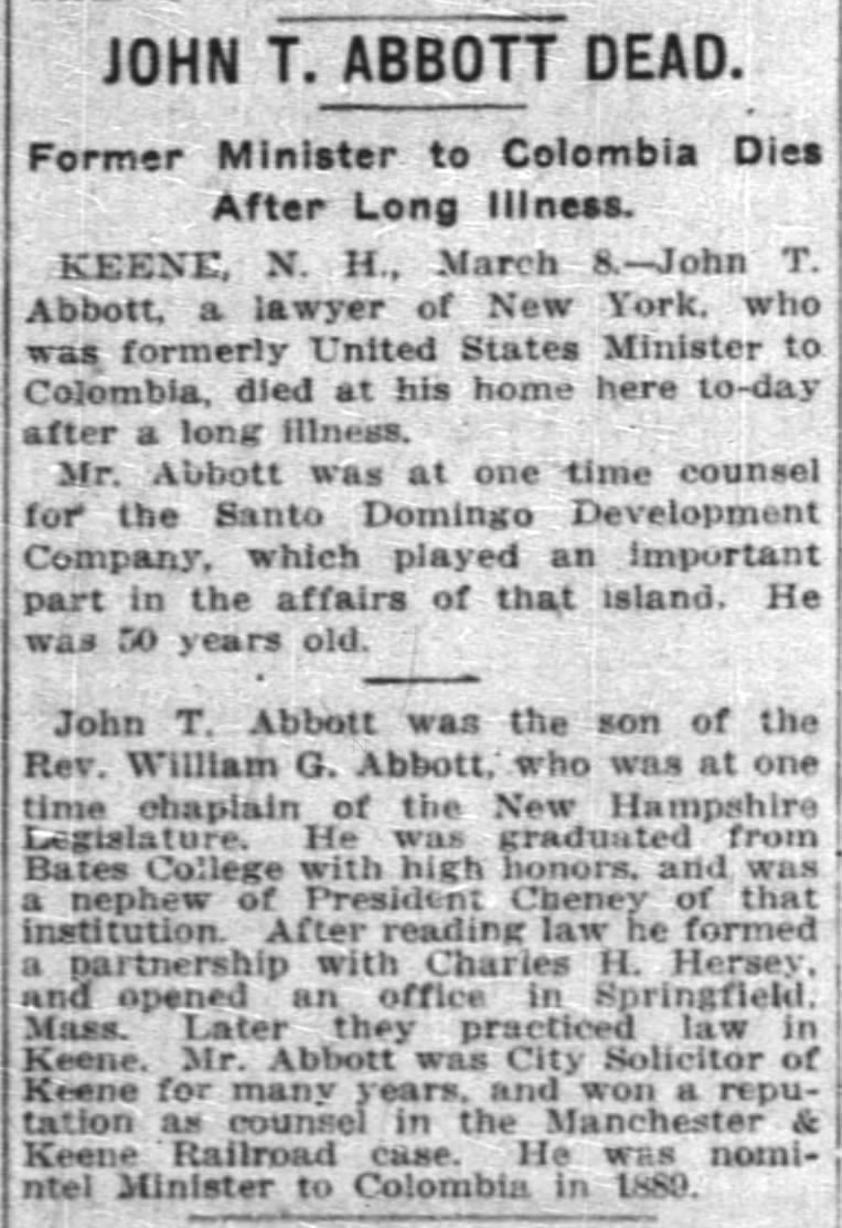 John T. Abbott Dead
