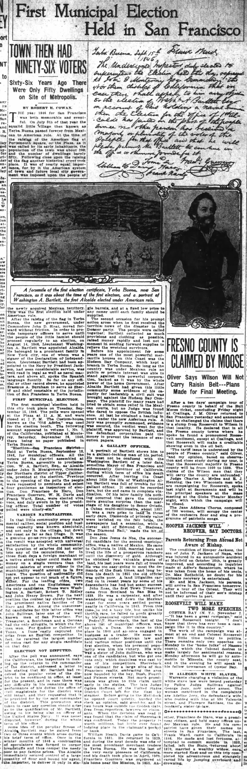 First Municipal Election Held in San Francisco